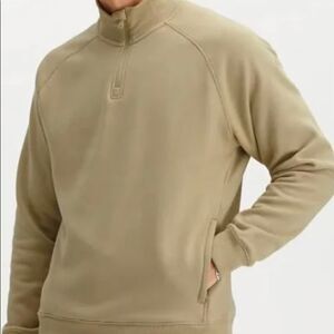 Fabletics lightweight go to half zip sweatshirt unisex XL light brown/khaki colr